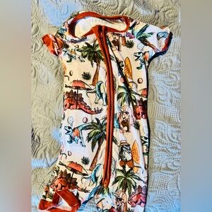 Fletch surfing dinosaur zipper romper bamboo 12-18m